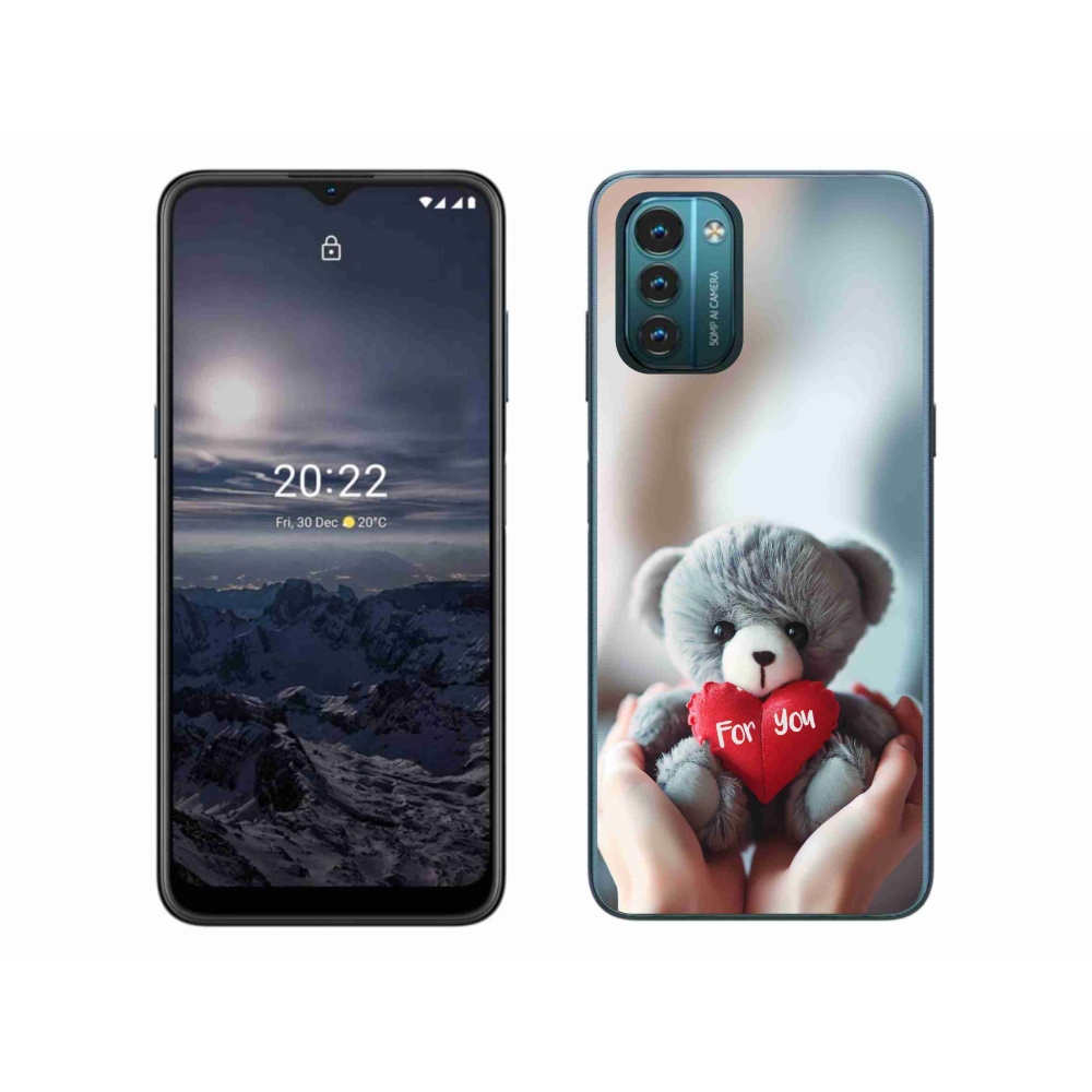 Gelový kryt mmCase na Nokia G11/G21 - medvídek pro zamilované