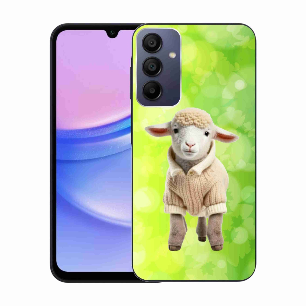 Gelový kryt mmCase na Samsung Galaxy A15 4G/5G - jehně ve svetru