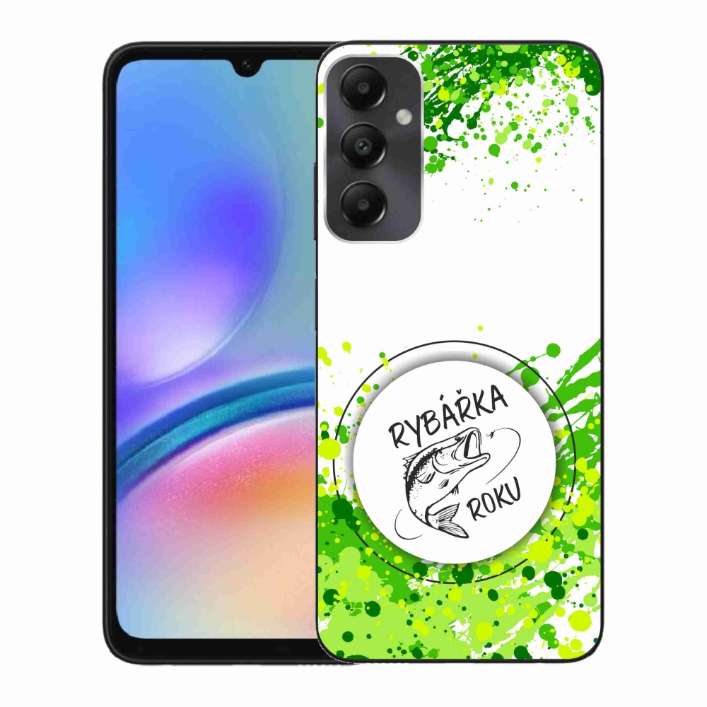 Gelový kryt mmCase na Samsung Galaxy A05s - rybářka roku bílé pozadí