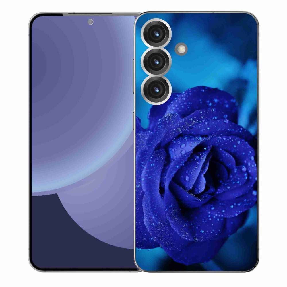 Gelový kryt mmCase na Samsung Galaxy S25+ - modrá růže