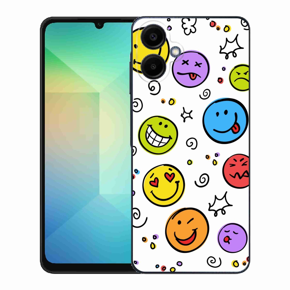 Gelový kryt mmCase na Samsung Galaxy A06 4G - smajlíci