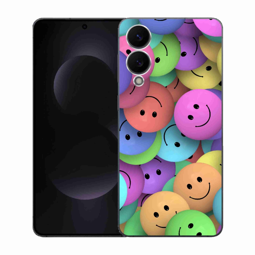 Gelový kryt mmCase na Samsung Galaxy S25 Edge - barevní smajlíci