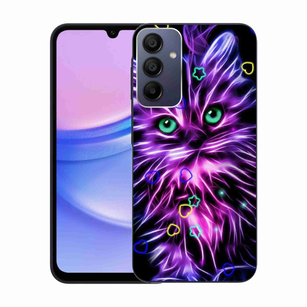 Gelový kryt mmCase na Samsung Galaxy A15 4G/5G - abstraktní kočka