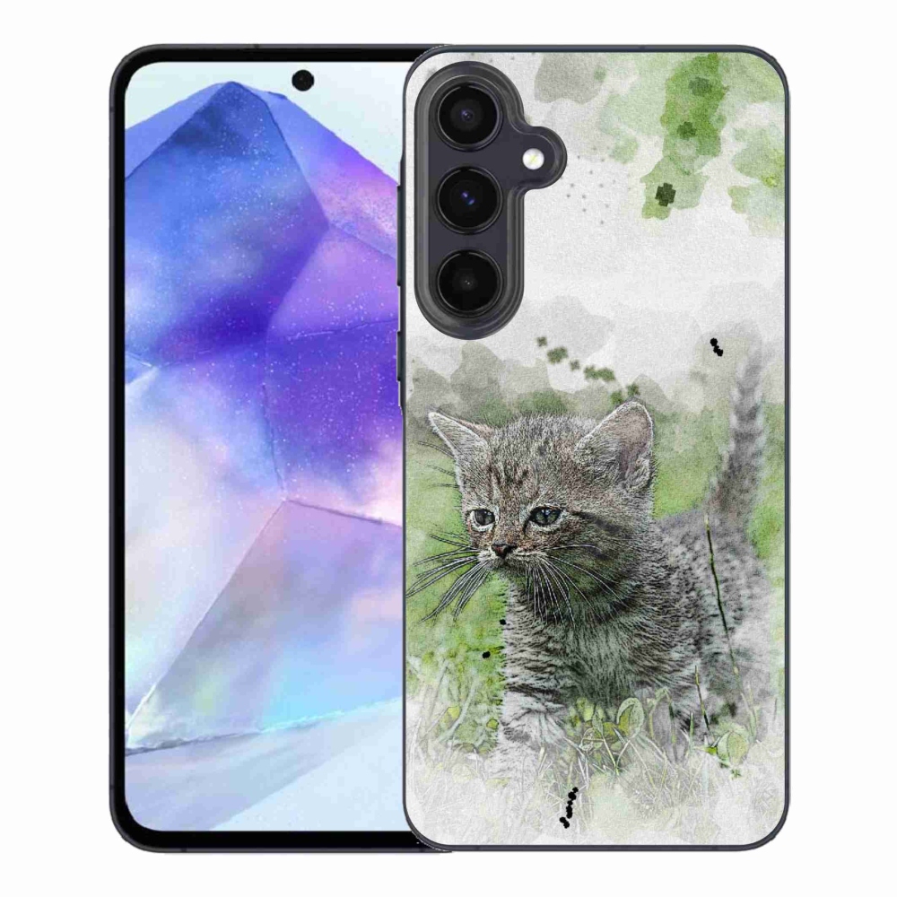 Gelový kryt mmCase na Samsung Galaxy A55 5G - roztomilé kotě 1