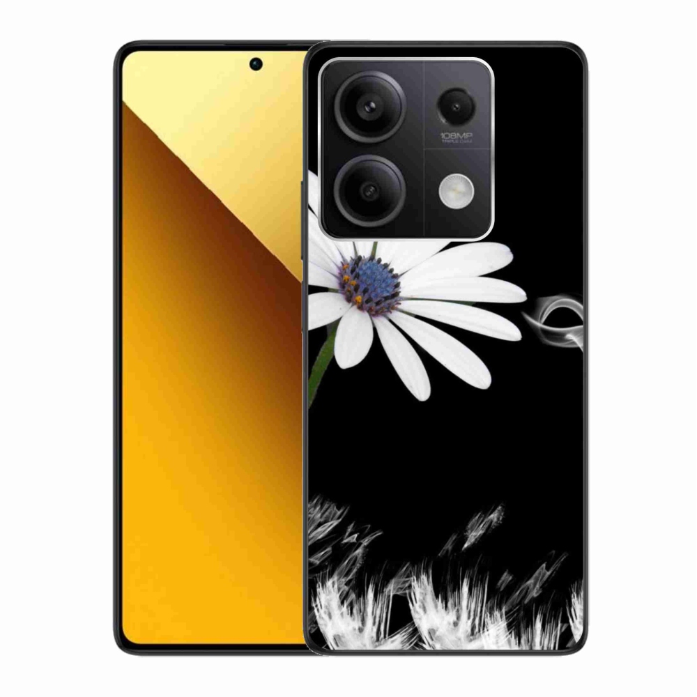 Gelový kryt mmCase na Xiaomi Redmi Note 13 5G - bílá květina