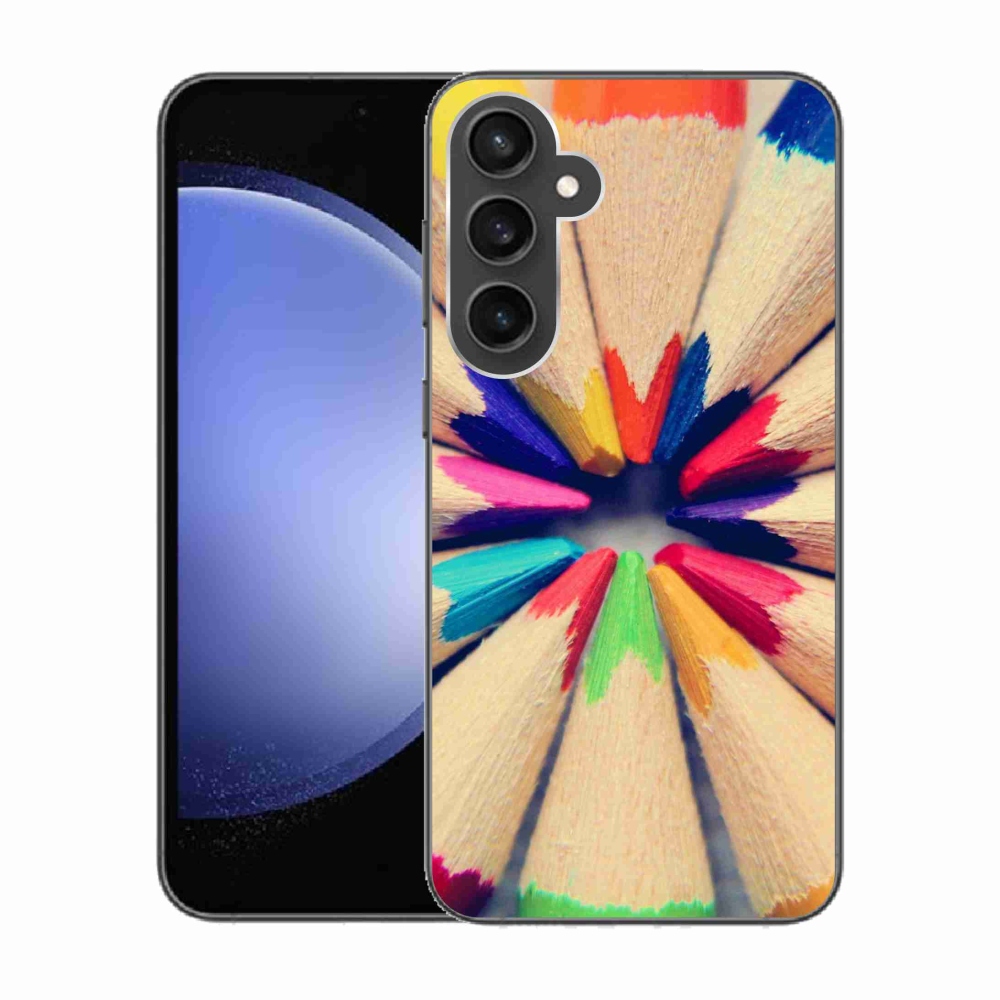 Gelový kryt mmCase na Samsung Galaxy S23 FE - pastelky 