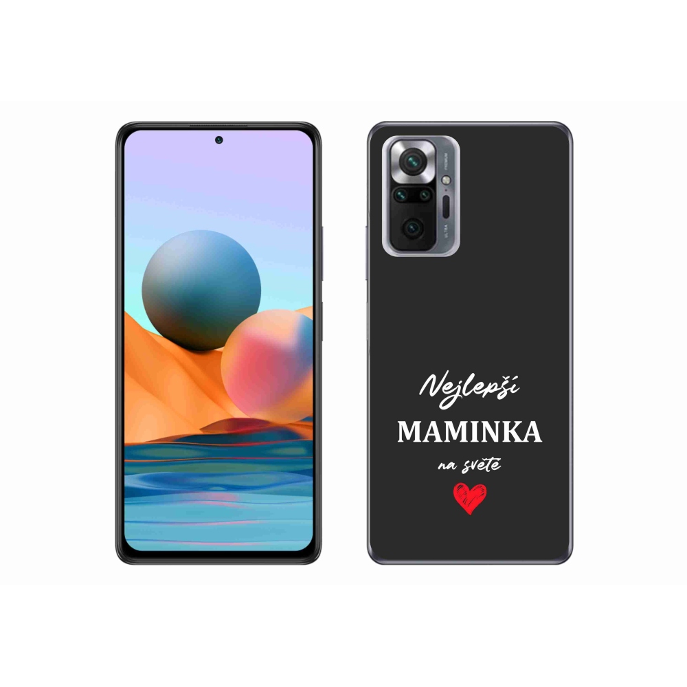 Gelový kryt mmCase na Xiaomi Redmi Note 10 Pro - nejlepší maminka 1 černé pozadí