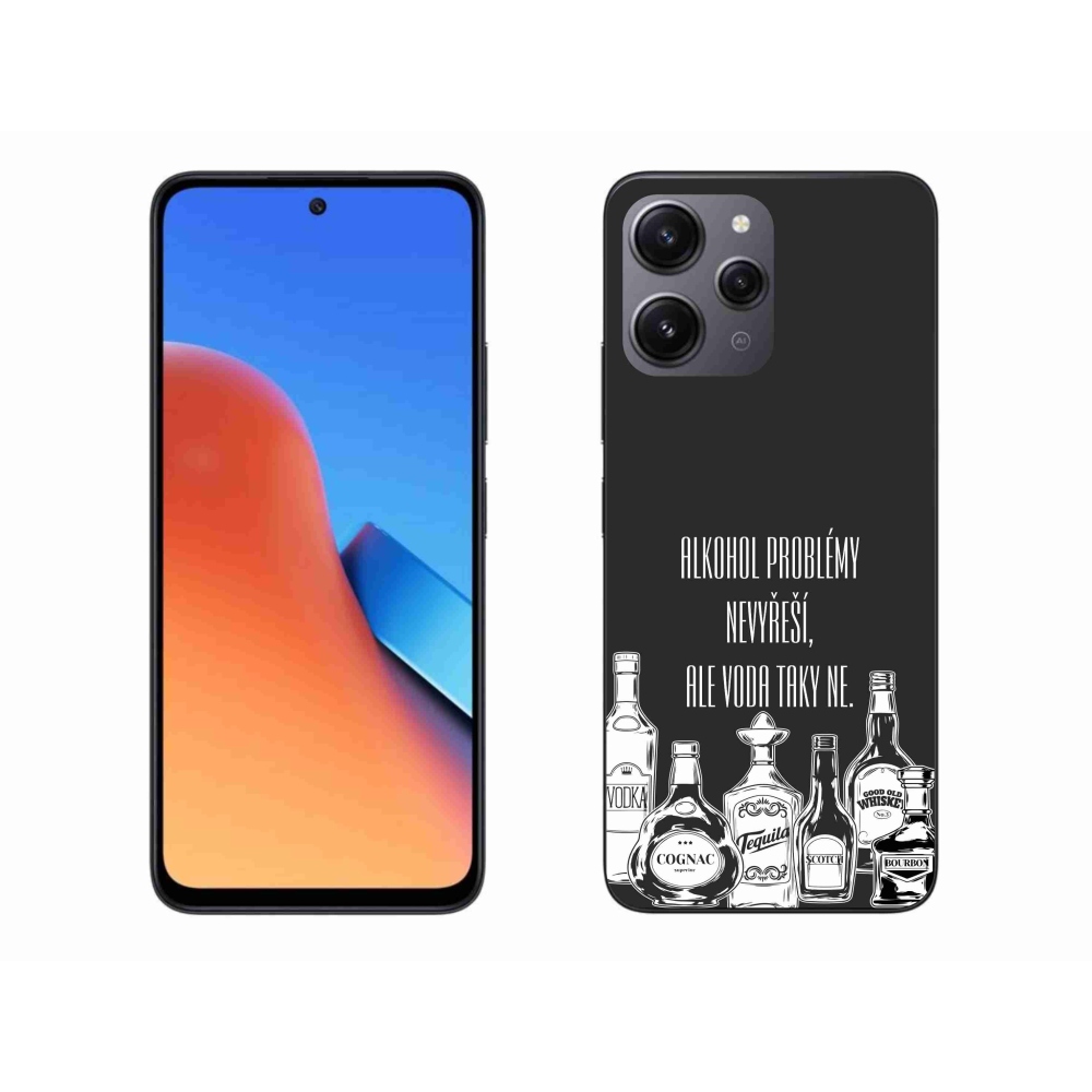 Gelový kryt mmCase na Xiaomi Redmi 12 - vtipný text černé pozadí