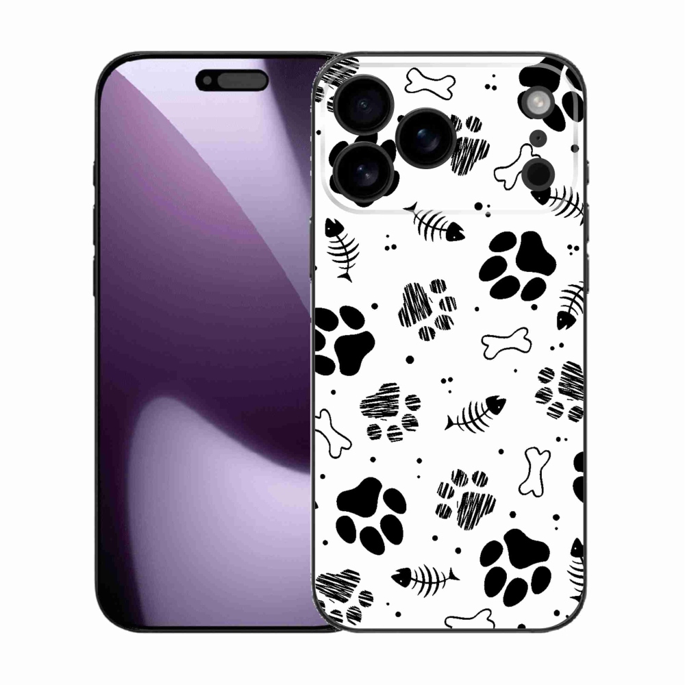 Gelový kryt mmCase na iPhone 17 Pro Max - psí tlapky 1