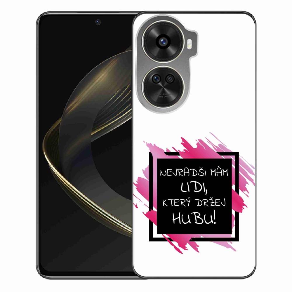 Gelový kryt mmCase na Huawei Nova 12 SE - vtipný text 7 černobílé pozadí