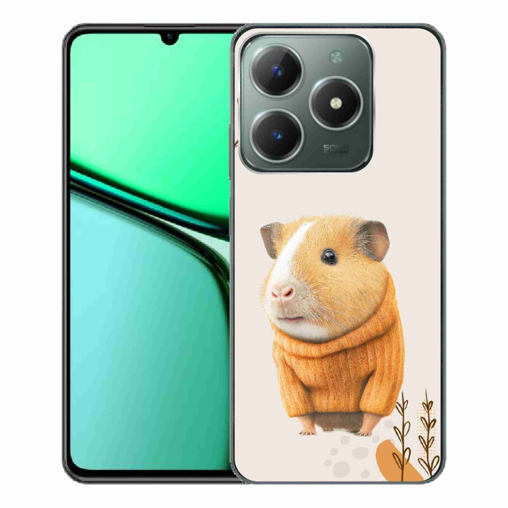 Gelový kryt mmCase na Realme C61 - morče ve svetru