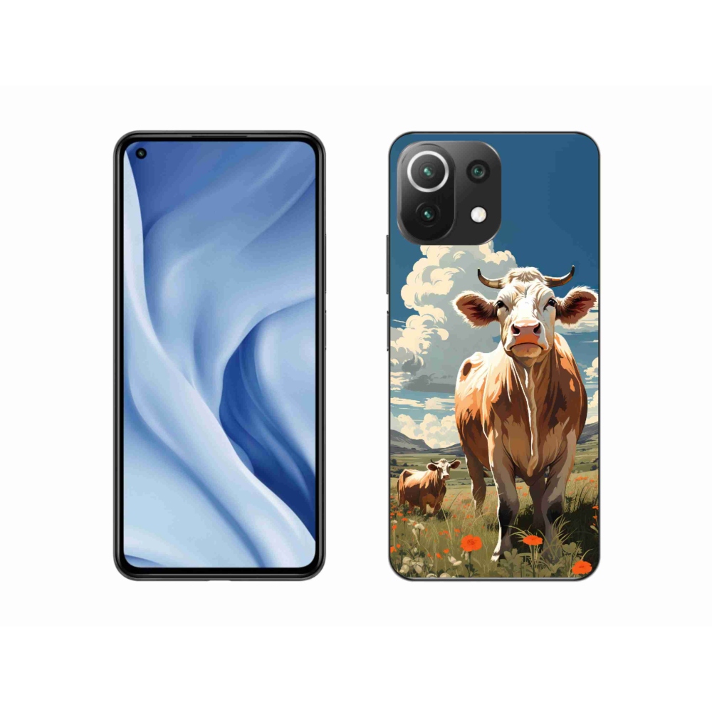 Gelový kryt mmCase na Xiaomi Mi 11 Lite 4G/5G - krávy na louce
