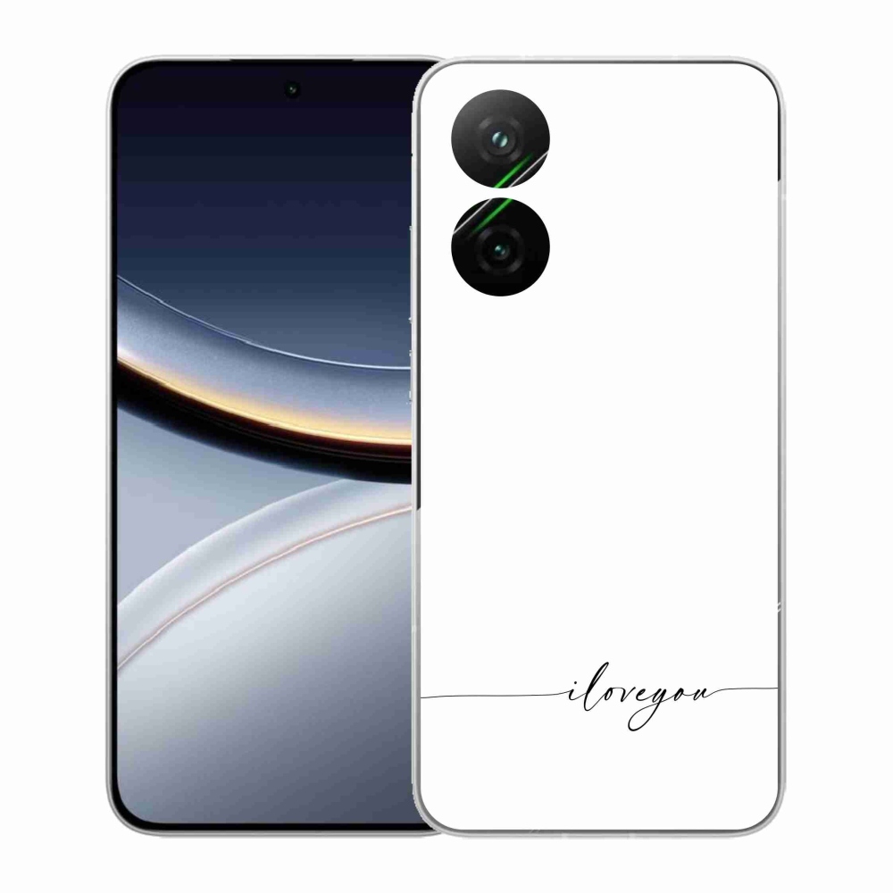 Gelový kryt mmCase na Xiaomi Poco F7 5G - I love you bílé pozadí
