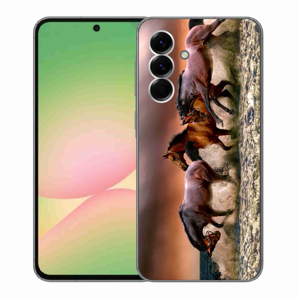 Gelový kryt mmCase na Samsung Galaxy A56 5G - koně 1