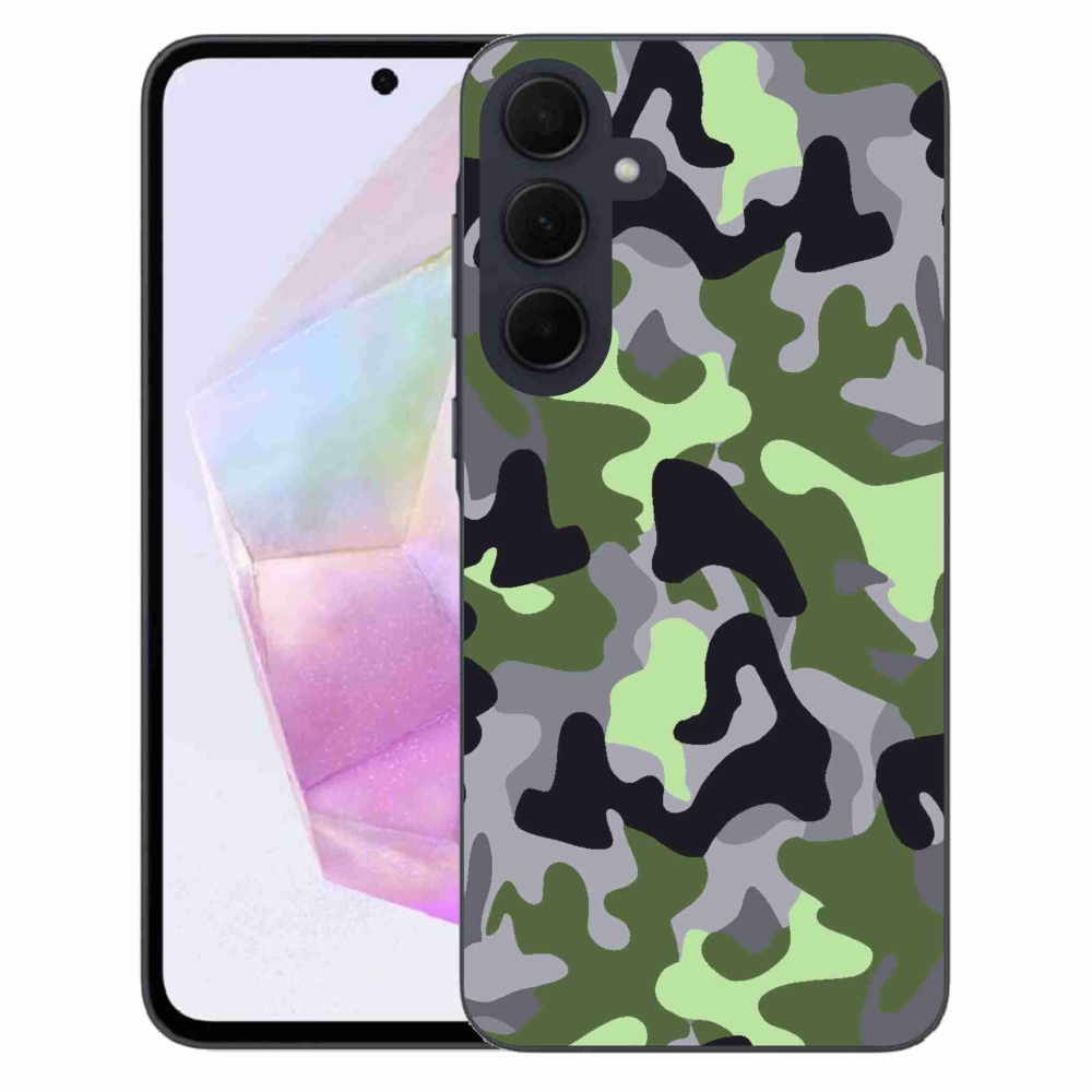 Gelový kryt mmCase na Samsung Galaxy A35 5G - maskáčový vzor 7