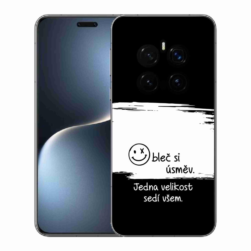 Gelový kryt mmCase na Honor Magic 7 Pro 5G - vtipný text 8 bíločerné pozadí