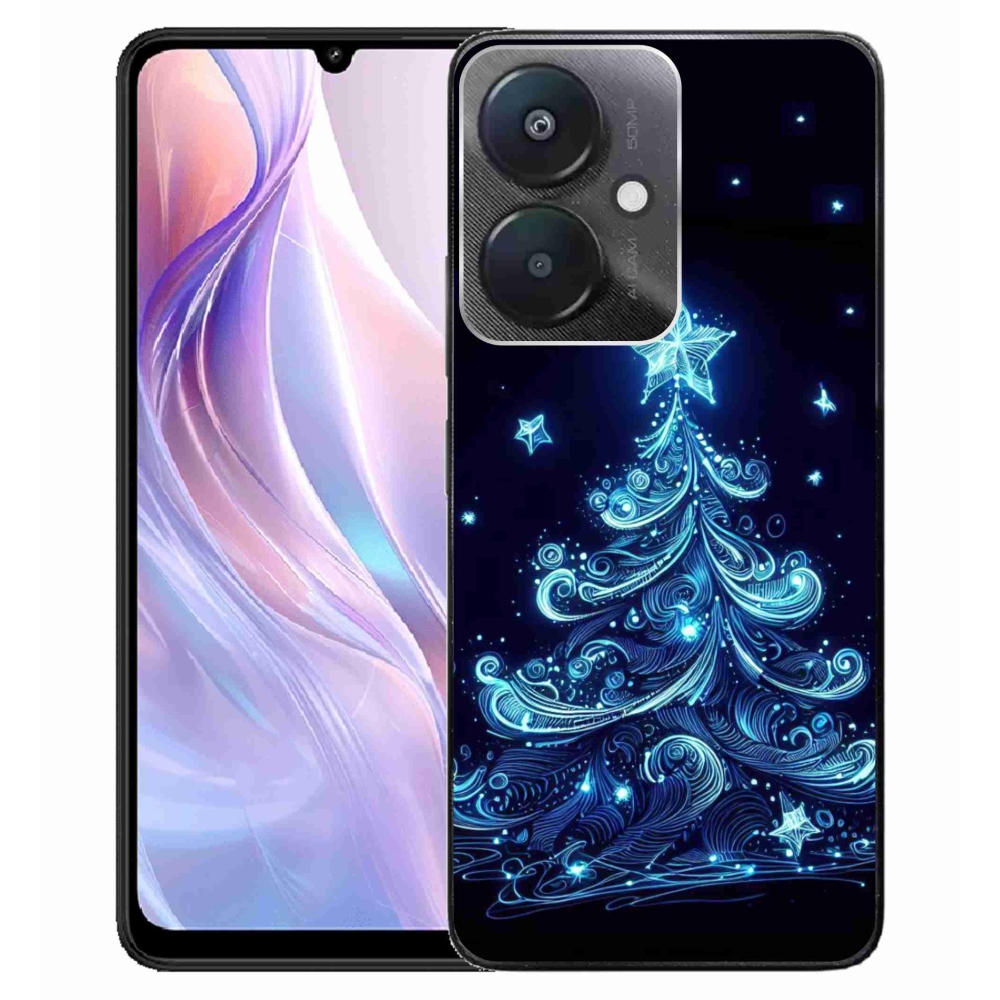 Gelový kryt mmCase na Xiaomi Redmi 13C 5G - neonový vánoční stromek 4
