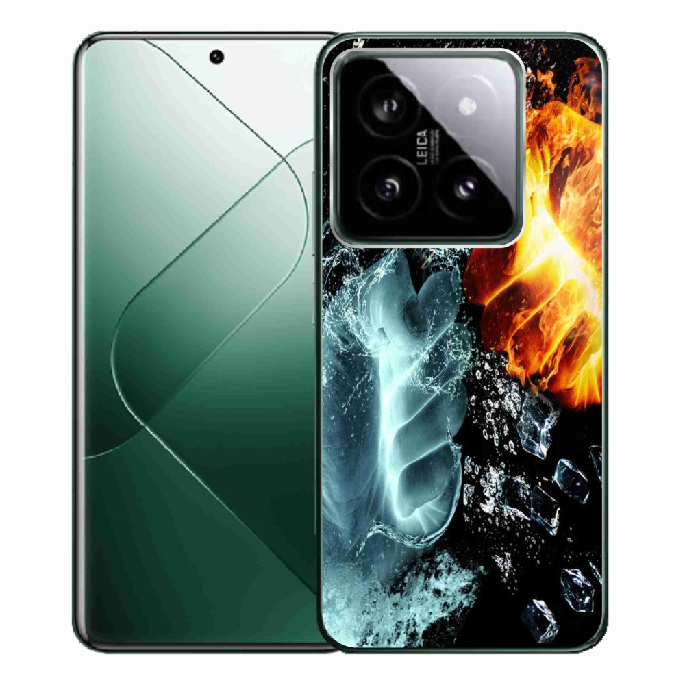Gelový kryt mmCase na Xiaomi 14 Pro - voda a oheň