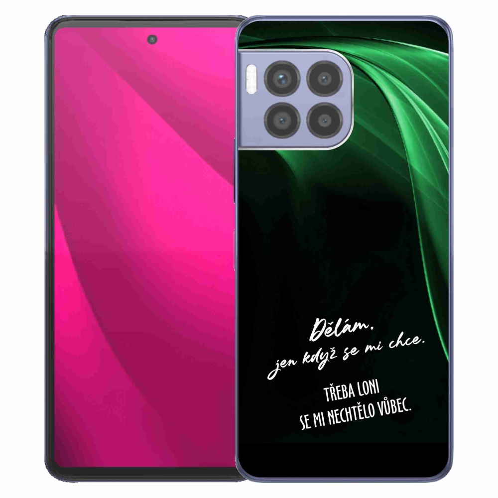 Gelový kryt mmCase na T-Mobile T Phone 2 Pro - vtipný text 12 černé pozadí