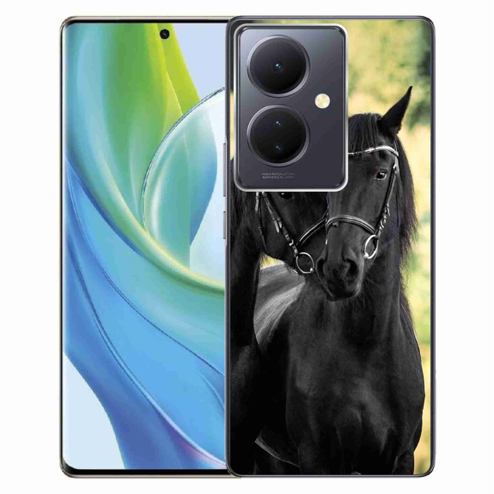Gelový kryt mmCase na Vivo V29 Lite 5G - dva černí koně