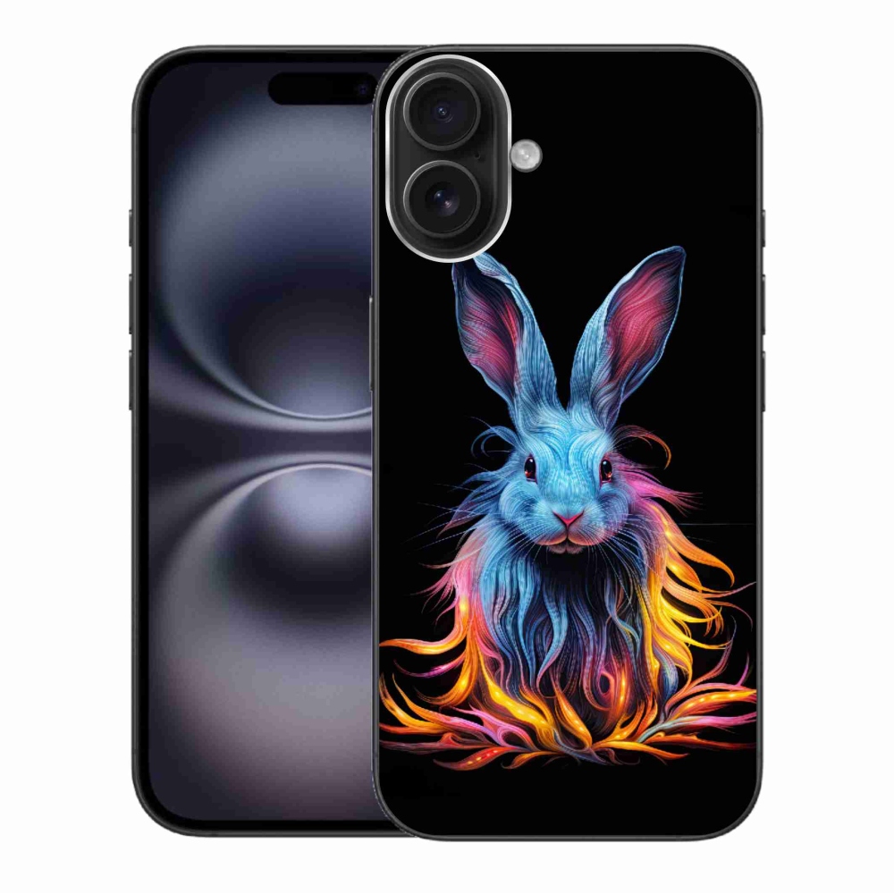 Gelový kryt mmCase na iPhone 16 Plus - abstraktní zajíc