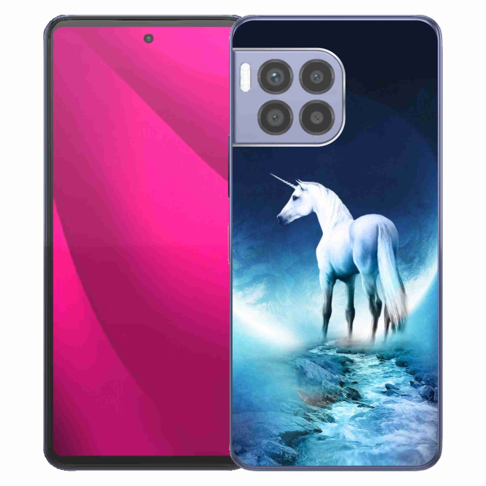 Gelový kryt mmCase na T-Mobile T Phone 2 Pro - bílý jednorožec
