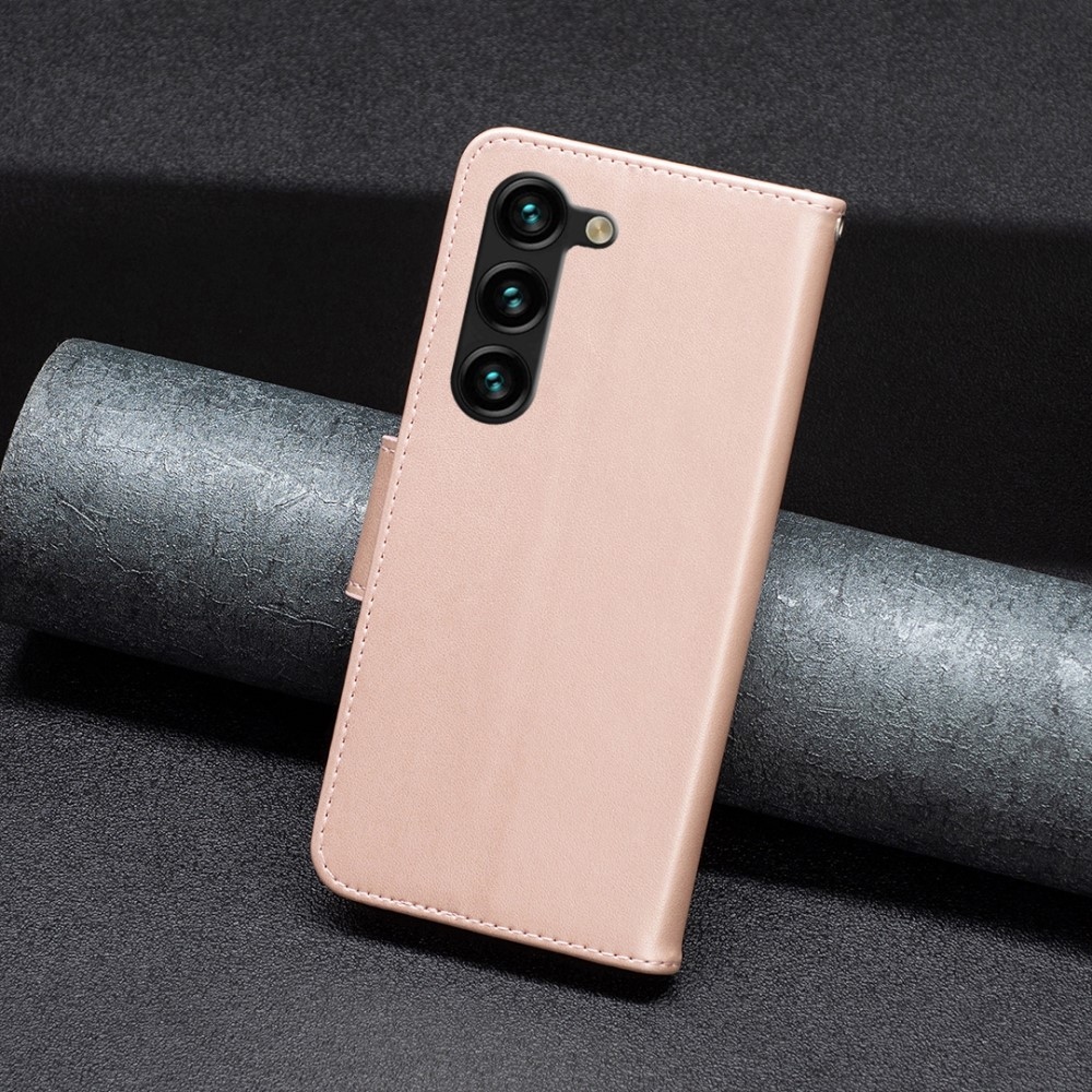 Butterfly knížkové pouzdro na Samsung Galaxy S24+/S25+ - růžovozlaté