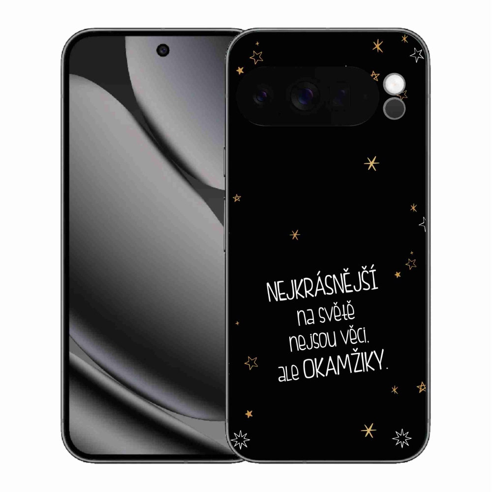Gelový kryt mmCase na Google Pixel 10 Pro XL - citát 4 černé pozadí
