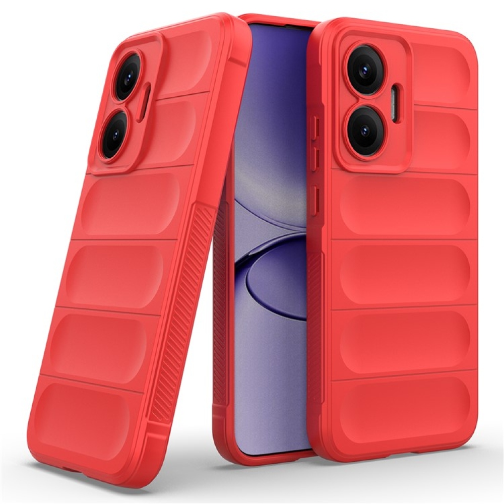 Rugg odolný gelový obal na Xiaomi Poco F7 5G - červený
