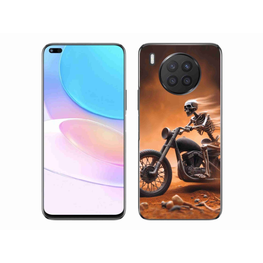 Gelový kryt mmCase na Honor 50 Lite - kostra na motorce