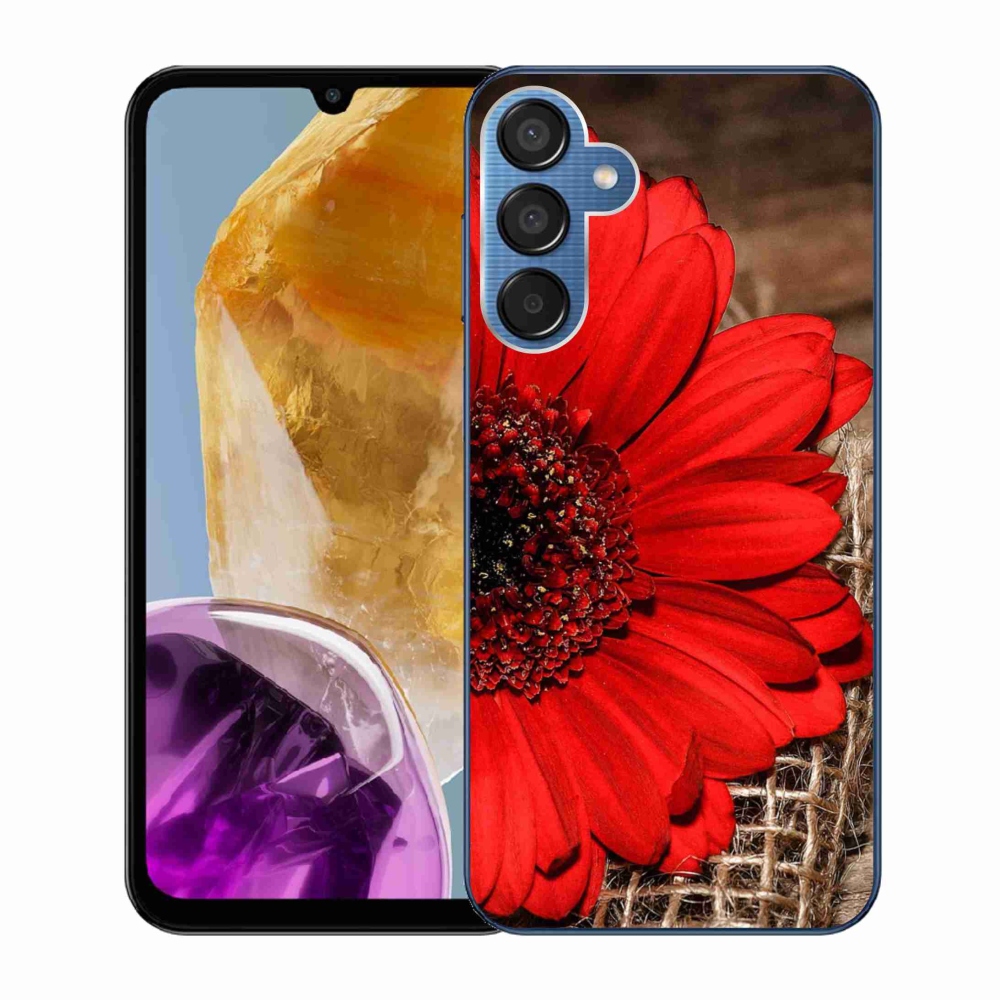 Gelový kryt mmCase na Samsung Galaxy M15 5G - gerbera