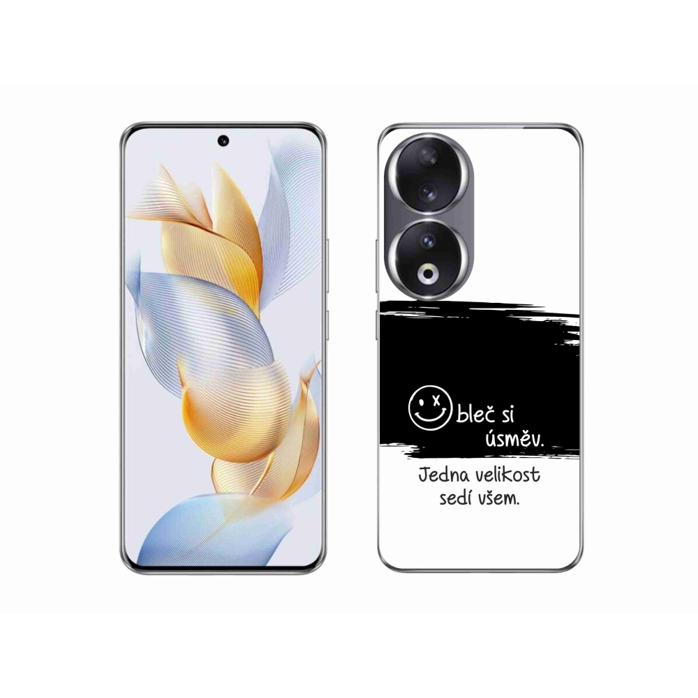 Gelový kryt mmCase na Honor 90 - vtipný text 8 černobílé pozadí