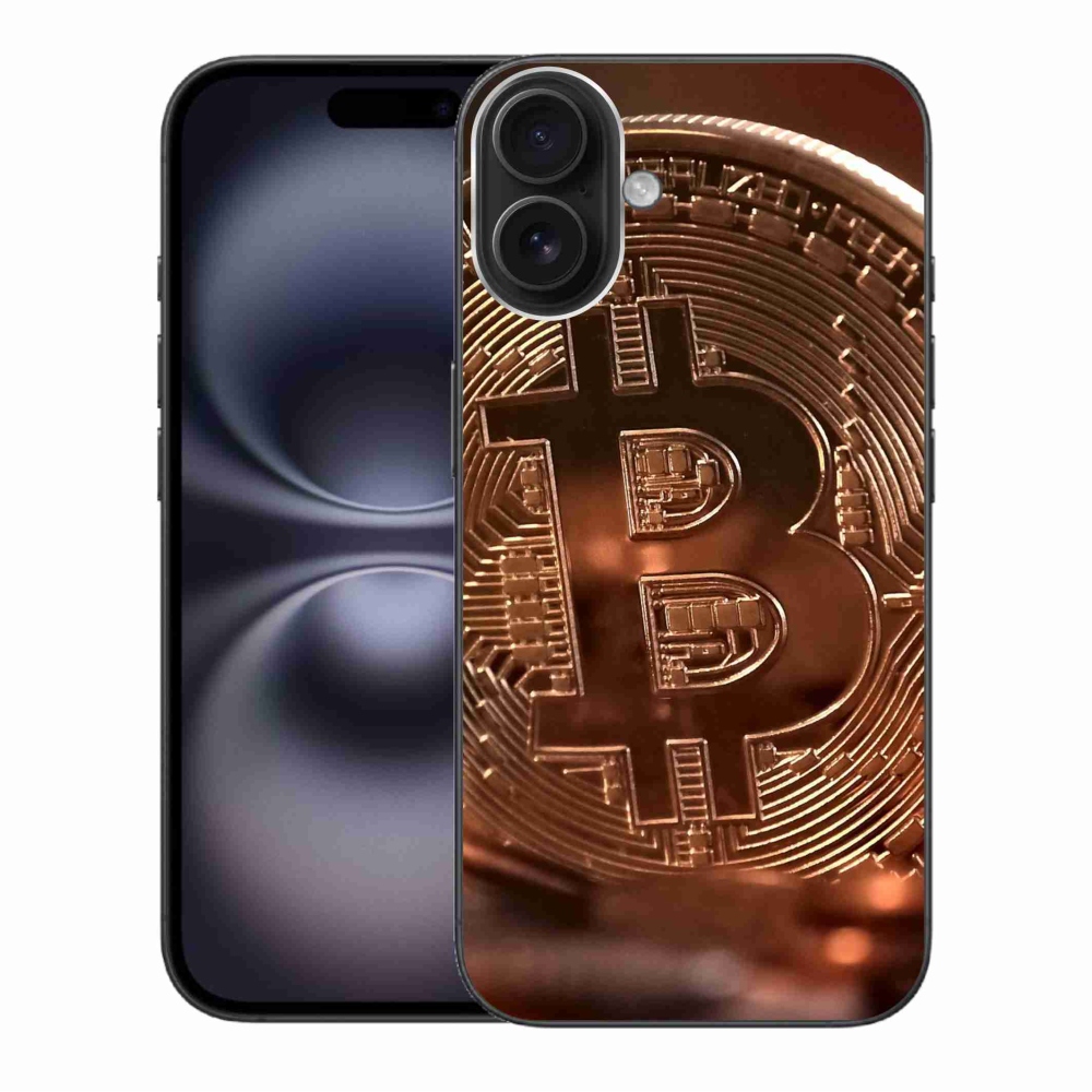 Gelový kryt mmCase na iPhone 16 Plus - bitcoin