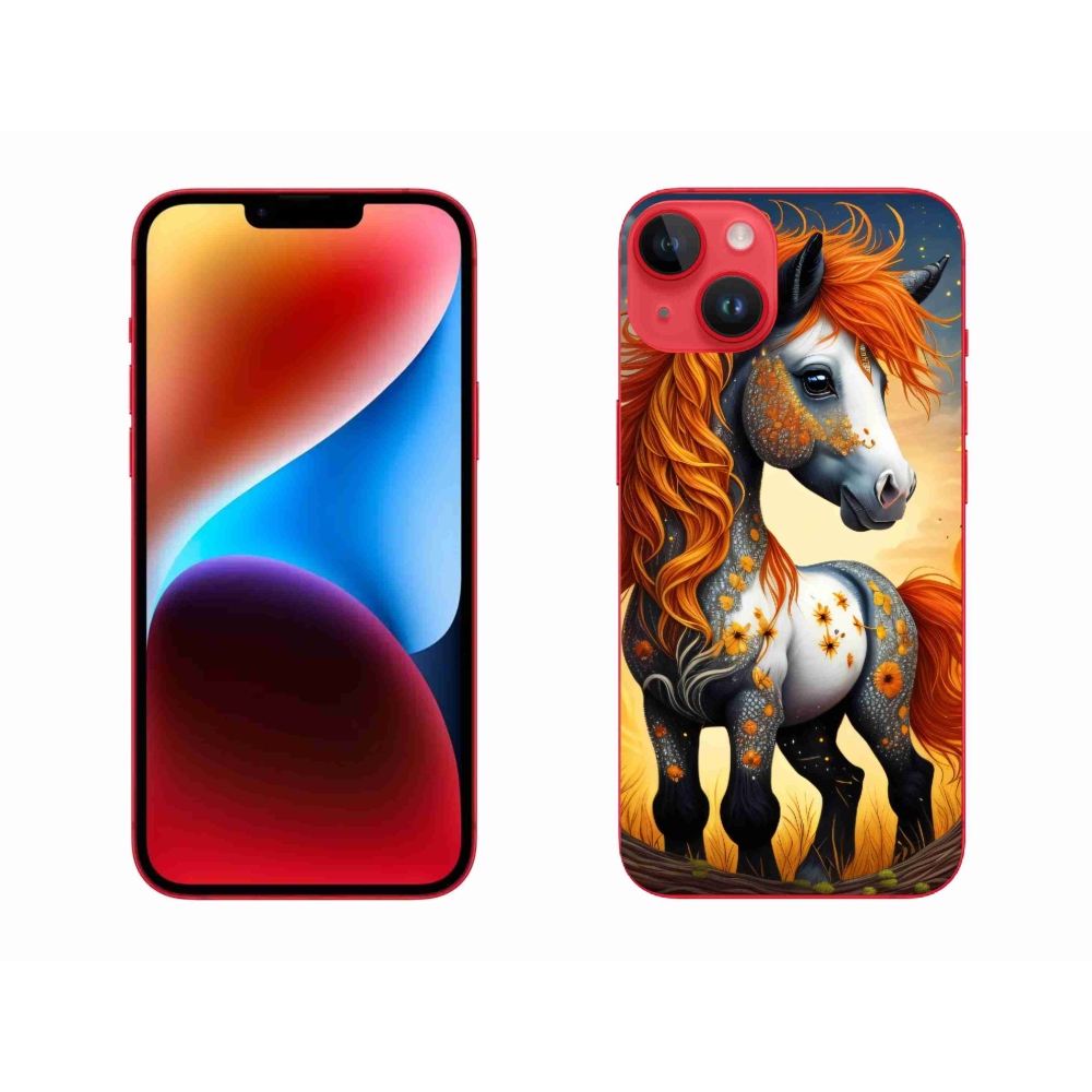 Gelový kryt mmCase na iPhone 14 Plus - barevný poník
