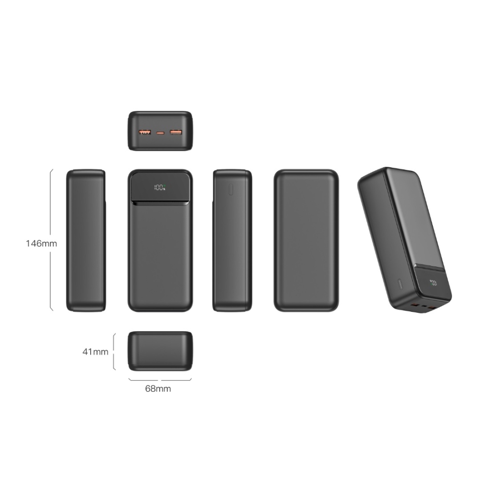 Powerbanka Swissten Power Line II 30000 mAh - černá
