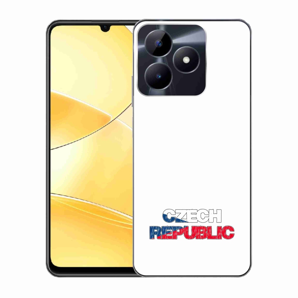 Gelový kryt mmCase na Realme C51/C53 - Czech Republic bílé pozadí