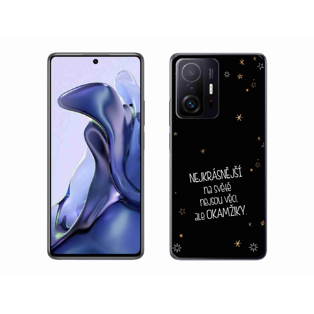 Gelový kryt mmCase na Xiaomi 11T - citát 4 černé pozadí