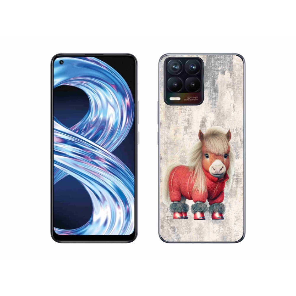 Gelový kryt mmCase na Realme 8 Pro - poník ve svetru