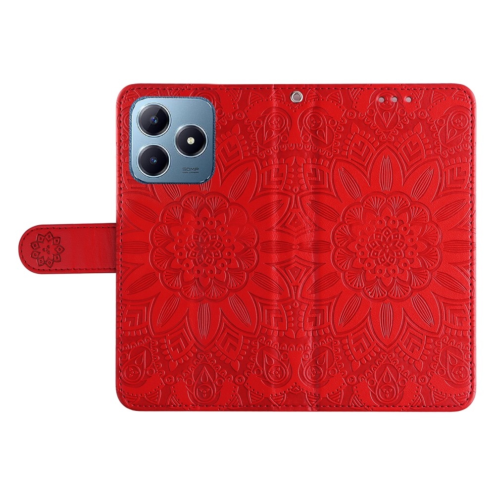 Sunflower knížkové pouzdro na Realme Note 60 - červené
