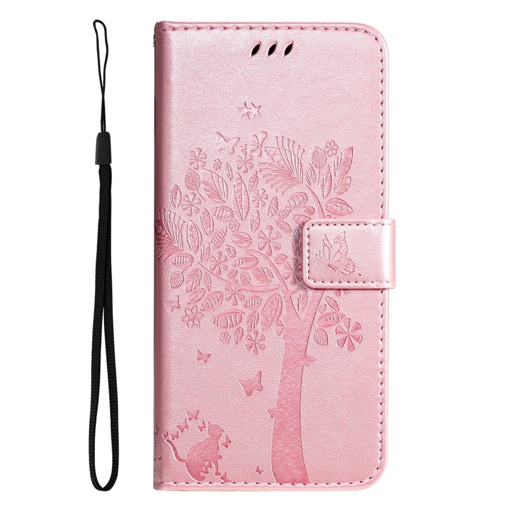 Trees knížkové pouzdro na Xiaomi Redmi Note 13 - růžovozlaté