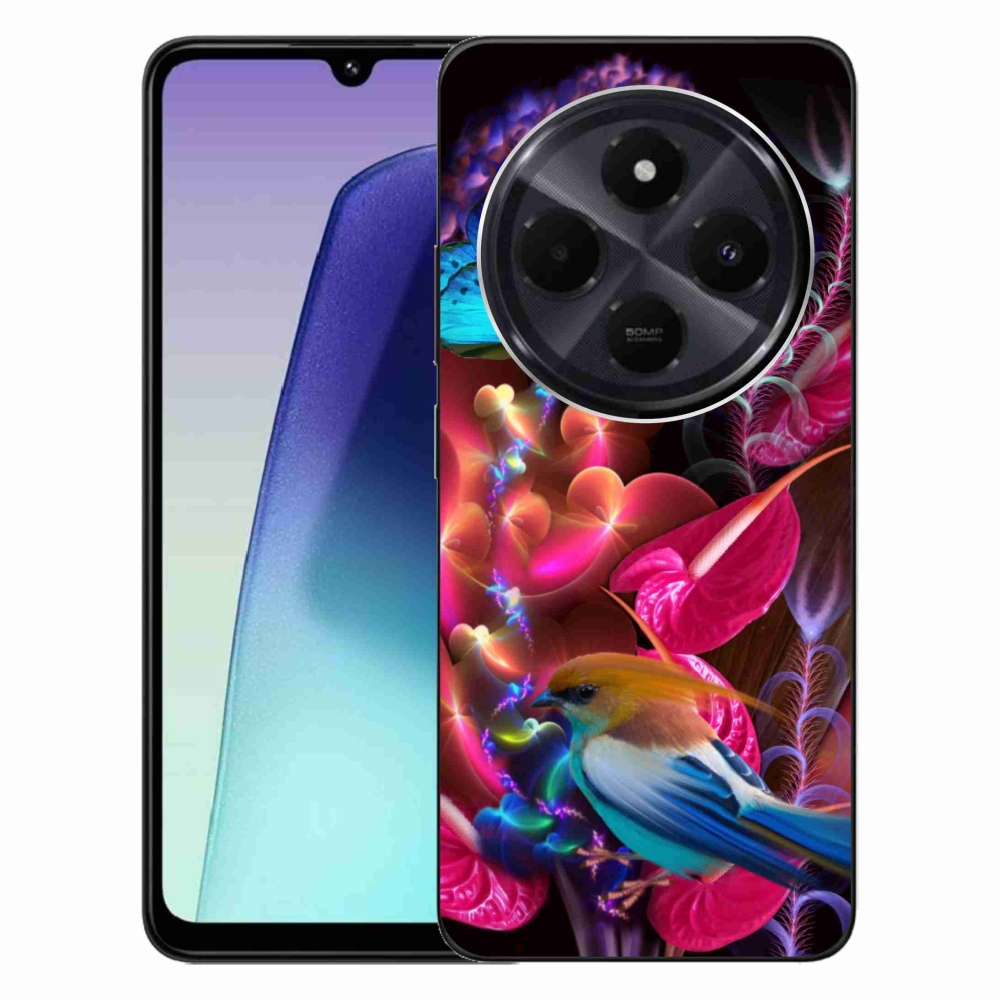 Gelový kryt mmCase na Xiaomi Redmi 14C/Poco C75 - barevné květiny