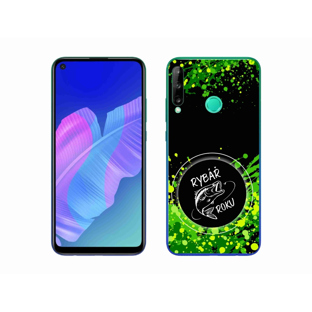 Gelový kryt mmCase na Huawei P40 Lite E - rybář roku černé pozadí