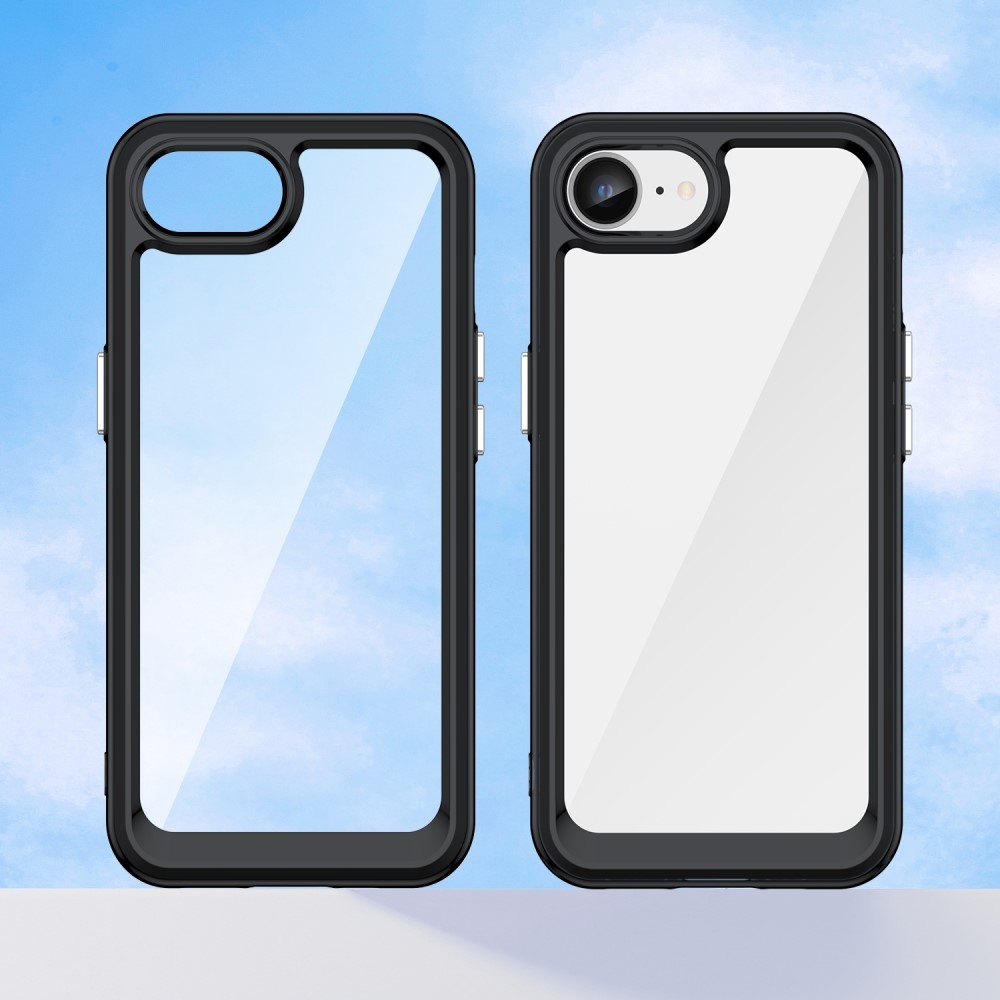 Gelový obal s pevnými zády na iPhone 16e - černý