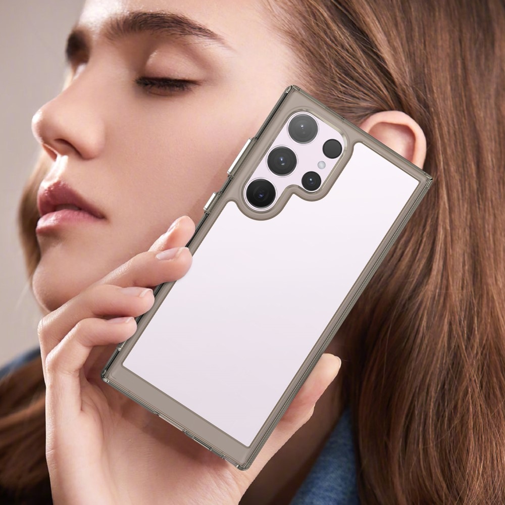 Gelový obal s pevnými zády na Samsung Galaxy S24 Ultra - šedý