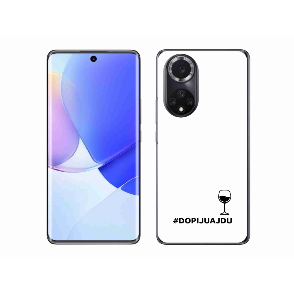 Gelový kryt mmCase na Honor 50 - vinný motiv bílé pozadí