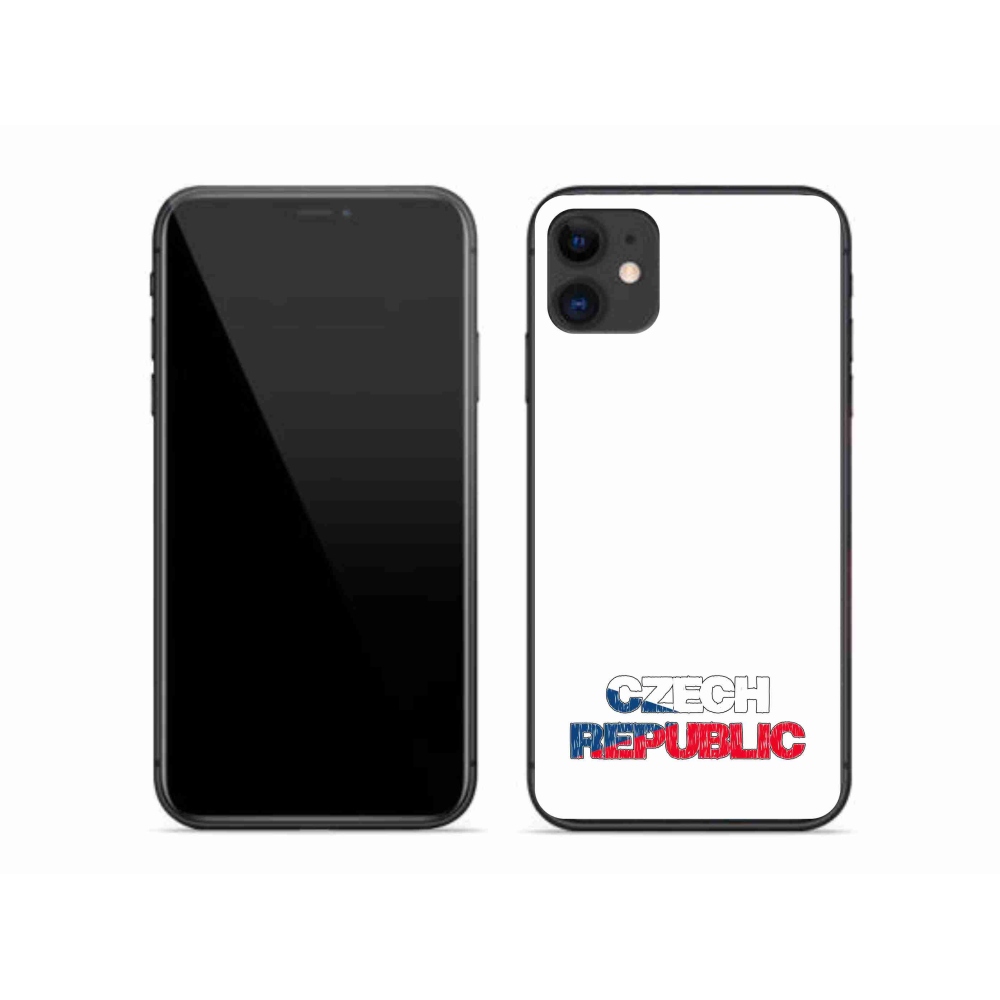 Gelový kryt mmCase na iPhone 11 - Czech Republic bílé pozadí