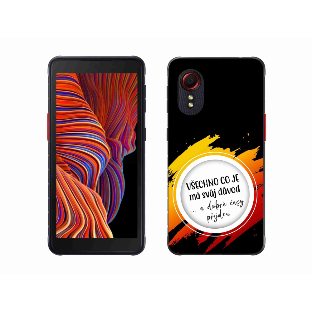 Gelový kryt mmCase na Samsung Galaxy Xcover 5 - citát 3 černé pozadí