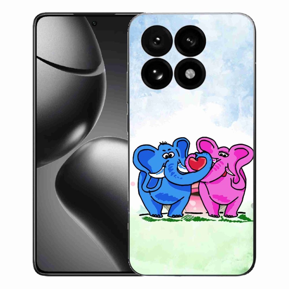 Gelový kryt mmCase na Xiaomi 15T - zamilovaní sloni