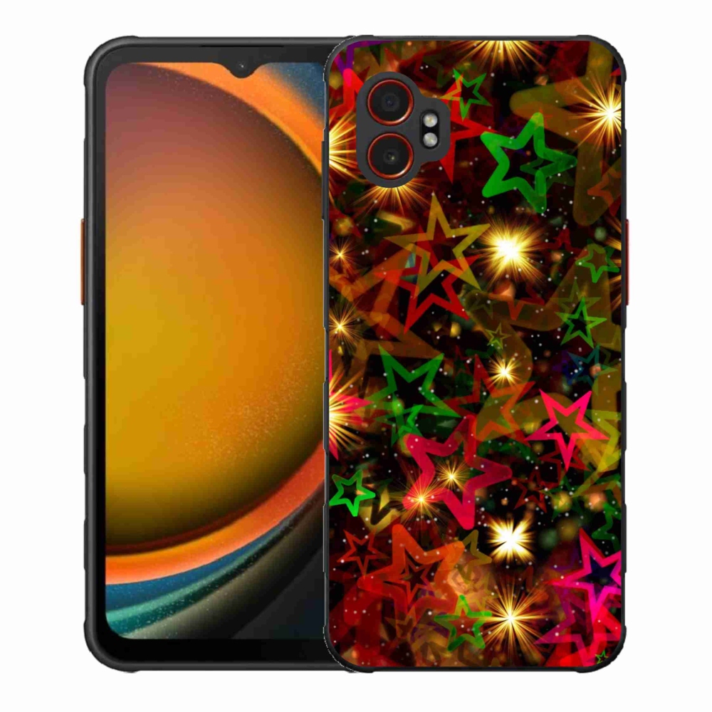Gelový kryt mmCase na Samsung Galaxy Xcover 7 Pro - barevné hvězdičky