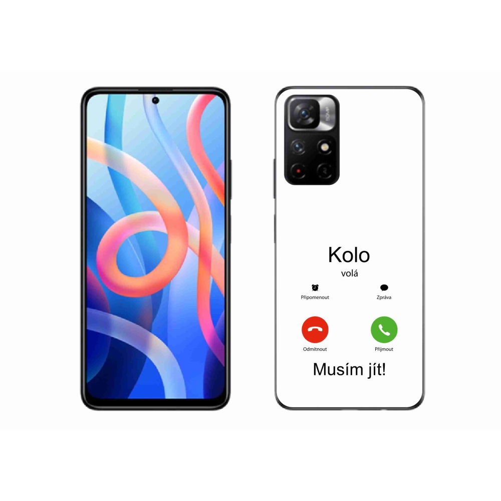 Gelový kryt mmCase na Xiaomi Redmi Note 11S 5G - kolo volá bílé pozadí